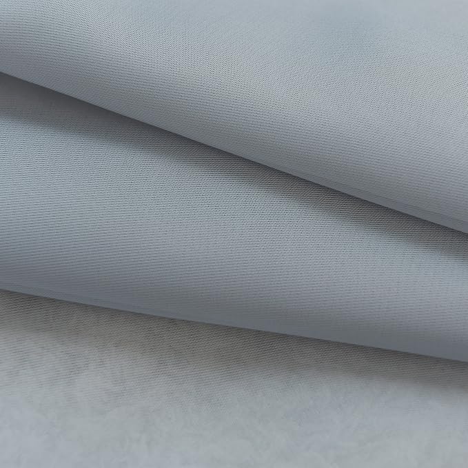KEQIAOSUOCAI Grey Sheer Window Scarf Valance Sheer Fabric for Draping Curtain Toppers for Wedding Party Girls Room Bed Canopy Scarves 52 Inches Wide by 216 Inches Long Grey