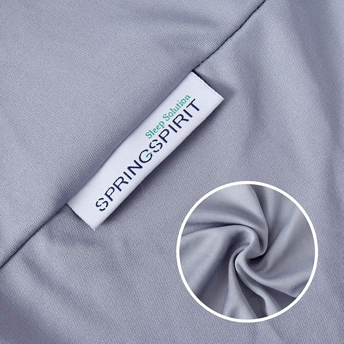 Box Spring Cover Queen Size, Alternates for Bed Skirt, Smooth and Elastic Woven Material Wrap Around 4 Sides of The Box Spring, Wrinkle & Fading Resistant, Washable, Dustproof, Grey, 10 Pack