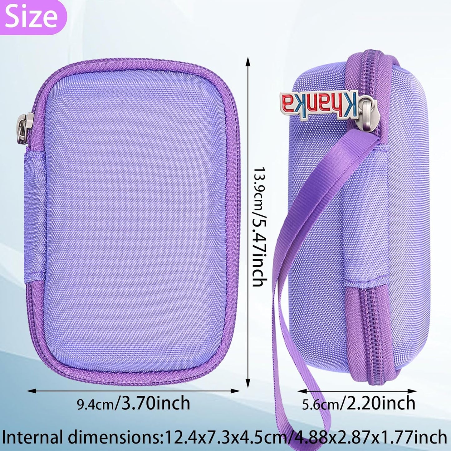 Khanka Hard Case Replacement for Anker 3-in-1 Power Bank USB C Charger Block, 10,000mAh Case Only (Purple)