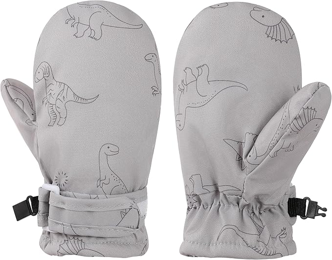 Toddler Gloves Kids Mittens Winter Warm Lined Fleece Gloves Waterproof Snow Baby Mitten for Boys Girls