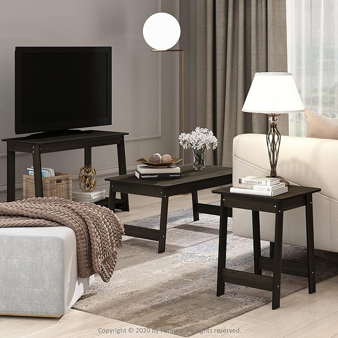 FURINNO Beginning, End Table, Espresso