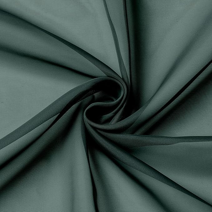 OWENIE Green Sheer Curtains 78 Inches Long for 2 Panels Set for Christmas, Solid Light Filtering Fimly Voile Sheer Curtains for Living Room Bedroom, Hunter Green, 42" x78