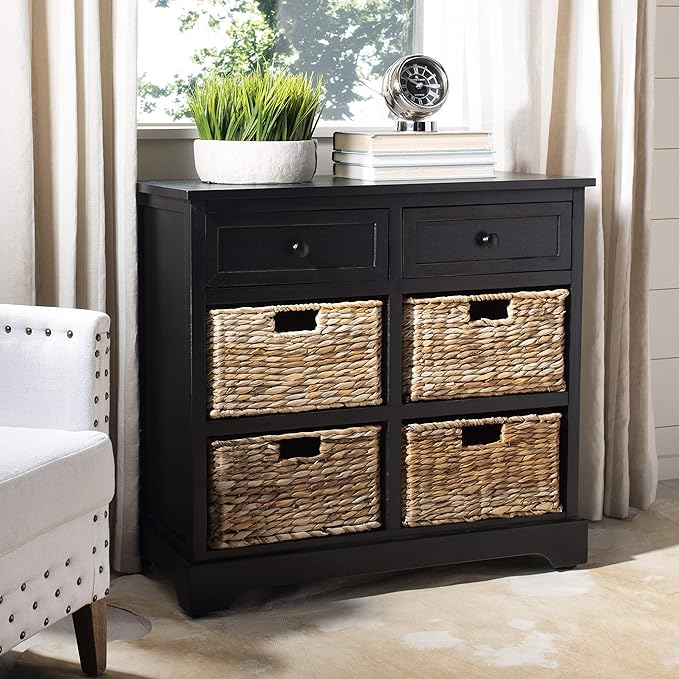 SAFAVIEH American Homes Collection Herman Vintage Black Storage Unit