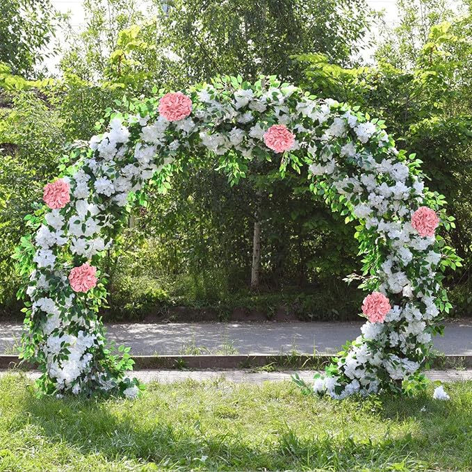 AVIVIHO 65pcs Dusty Rose Fake Flowers Hydrangea Artificial Flowers Bulk Realistic Hydrangeas Silk Flowers with Stems for Arrangement Home Weddings,Centerpieces,Party Arch Backdrop Decorations