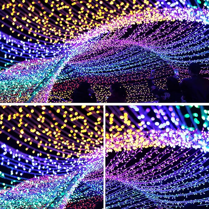 Battery Operated String Lights with Remote Timer - Waterproof, 8 Modes, Indoor/Outdoor Decorations (Blue, 16.4ft)