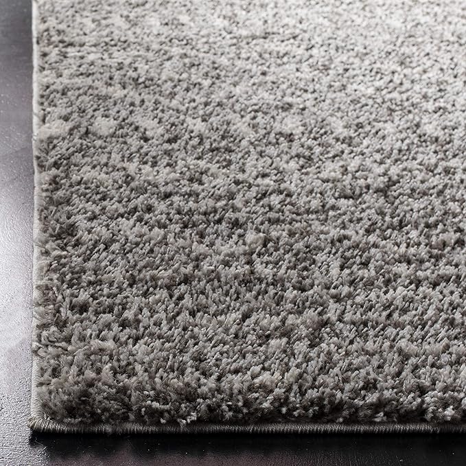 SAFAVIEH Arizona Shag Collection Area Rug - 5'1" Square, Brown & Ivory, Moroccan Design, Non-Shedding & Easy Care, 1.6-inch Thick Ideal for High Traffic Areas in Living Room, Bedroom (ASG741B)