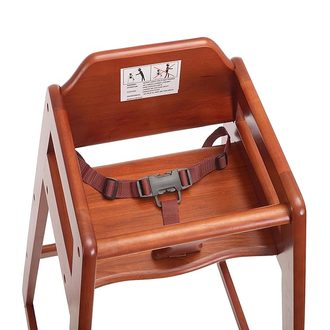 Seating Ready-to-Assemble Restaurant Wood Bar Height High Chair, Baby Highchairs, Durable Dining Feeding Chair with Steps, High Chairs for Babies and Toddlers, Number 04