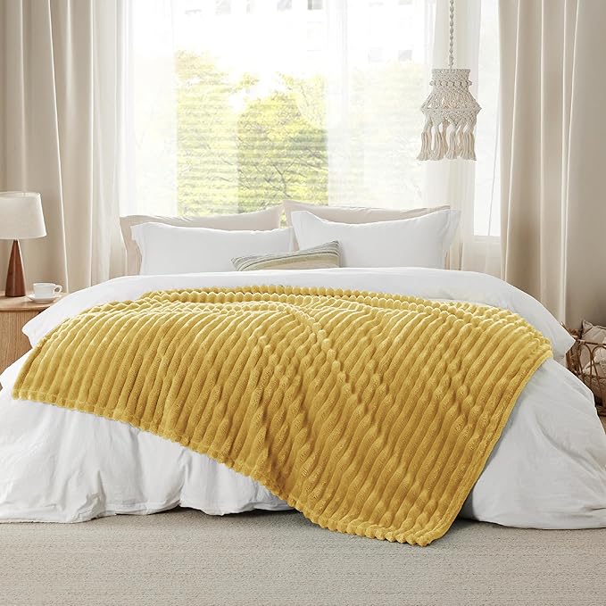 Bedsure GentleSoft Honey Fleece Blanket for Couch - Cozy Soft Blankets for Women, Cute Small Throws for Girls, 60x80 Inches