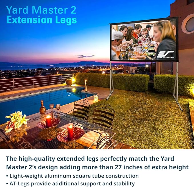 Elite Screens Extension Legs for Yard Master 2 Projection Screens (90″ to 135″ Models) and WraithVeil Dual Models, Accessory Part: ZOMS2-LEGS