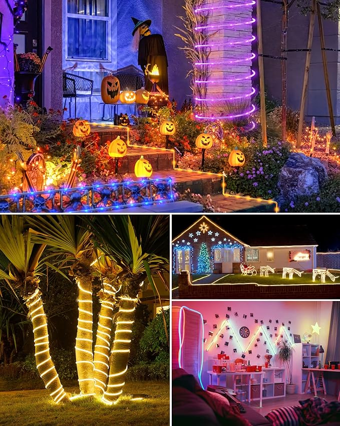 Color Changing Rope Lights Outdoor - 99ft 300 LED Outdoor String Lights with Remote, 18 Colors, Connectable, Twinkle Christmas Light for Bedroom Wedding Patio Holiday Decoration