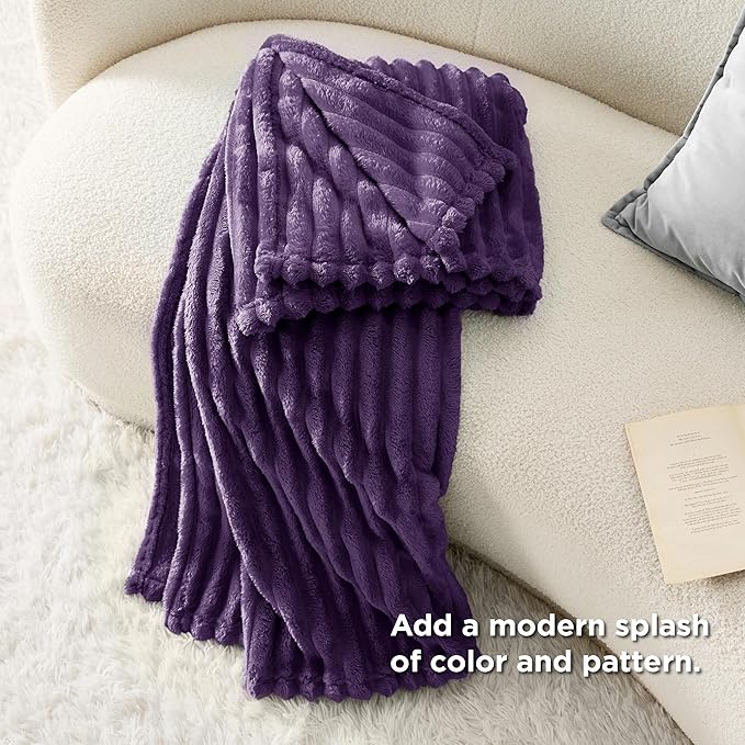 Bedsure GentleSoft Purple Twin Blanket for Bed - Cozy Soft Blankets for Women, Cute Large Throws for Girls, 66x90 Inches