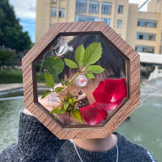 Natural DIY Kaleidoscope Kit, New Wooden Magic Rotating Kaleidoscope Making Set for Nature Lovers, Best Gift, Outdoor Classic Handmade Education Toys(1 Pc)