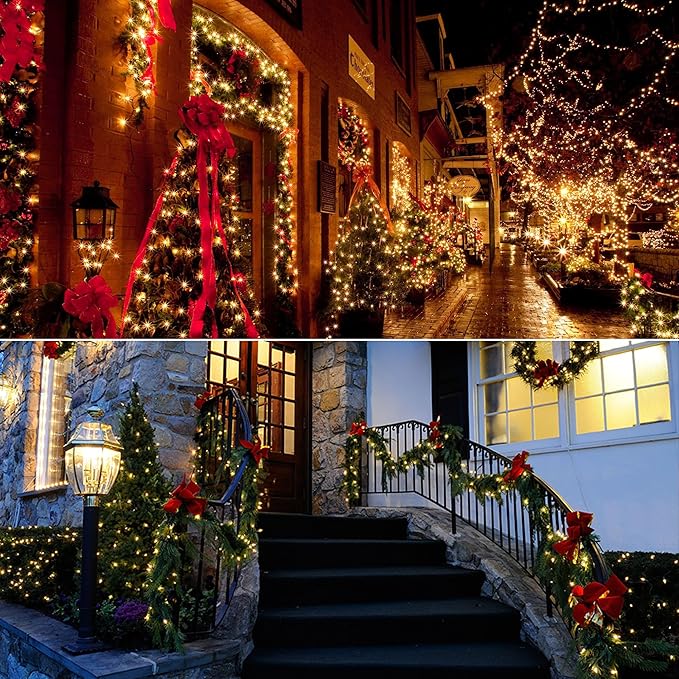 Brizled Gentle Twinkle Christmas Lights, 33ft 100 LED Christmas String Lights, 120V UL Certified Xmas Tree Light Connectable Twinkle Xmas Light Indoor Outdoor for Home Tree Holiday Wedding Patio Decor