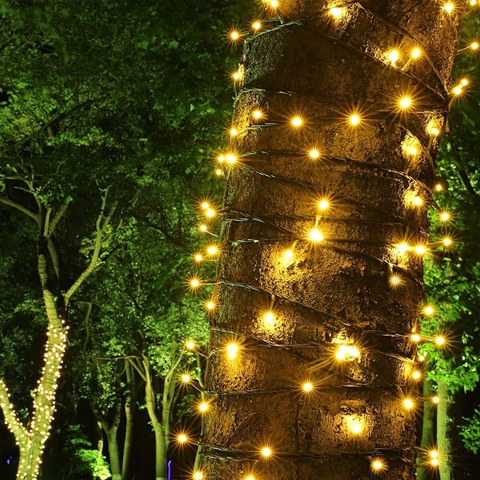 100-1000 LED Christmas Lights, Low Voltage Fairy String Lights with 8 Modes, Ideal for Xmax Tree, Garden, Home, Party, Halloween Festival Deco (Warm White, 1000 LEDs)