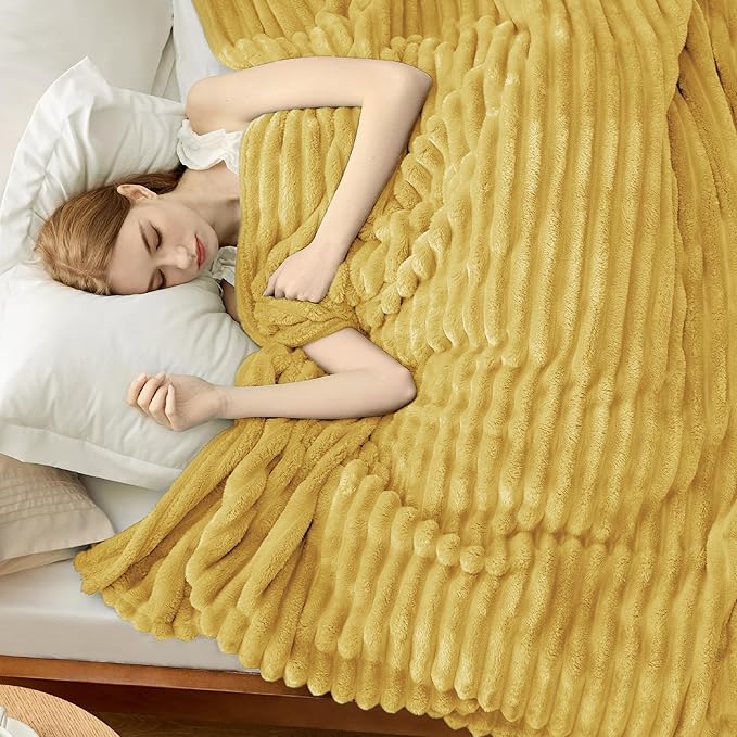 Bedsure GentleSoft Honey Fleece Blanket for Couch - Cozy Soft Blankets for Women, Cute Small Throws for Girls, 90x90 Inches