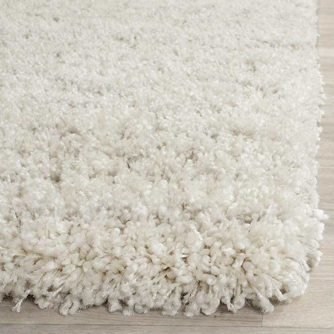 SAFAVIEH Arizona Shag Collection X-Large Area Rug - 11' x 15', Ivory & Beige, Moroccan Design, Non-Shedding & Easy Care, 1.6-inch Thick Ideal for High Traffic Areas in Living Room, Bedroom (ASG741A)