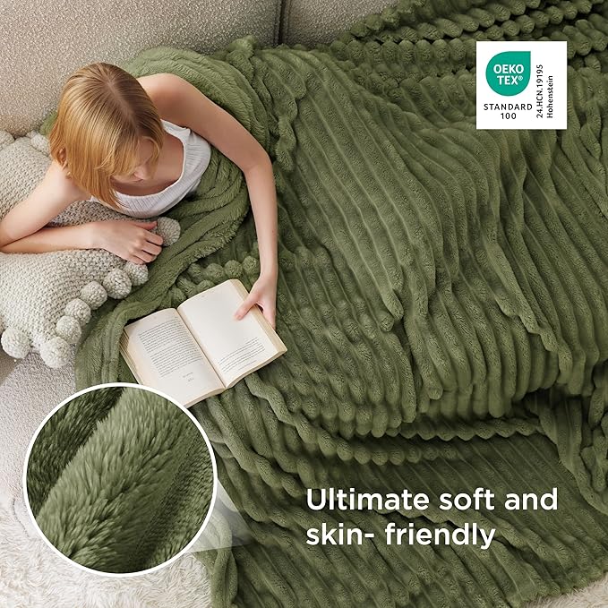 Bedsure GentleSoft Cypress Fleece King Blanket for Couch - Cozy Soft Blankets for Women, Cute Small Throws for Girls, 108x90 Inches