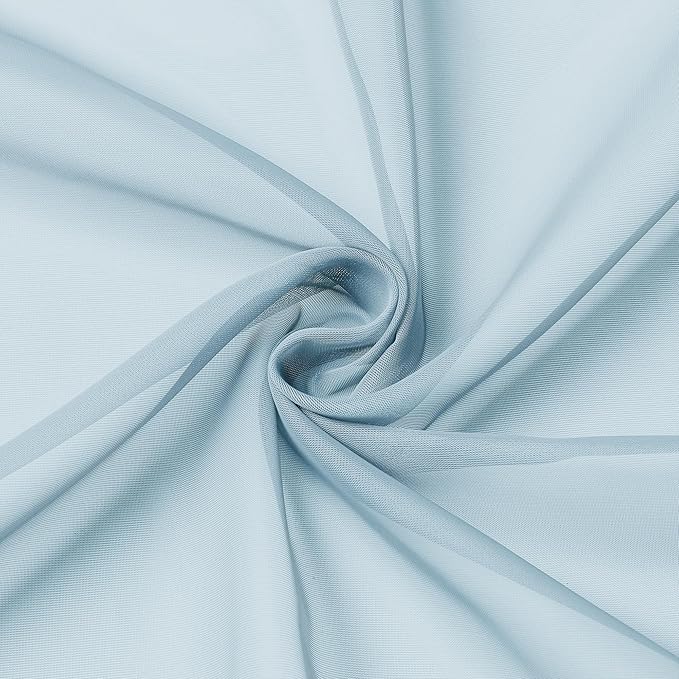 Chyhomenyc Sky Blue Sheer Curtains 78 Inches Long 2 Panels Set for Living Room, Light Filtering Voile Lightweight Bedroom Curtains, Rod Pocket Solid Window Treatment Drapes, Each 42W x 78L