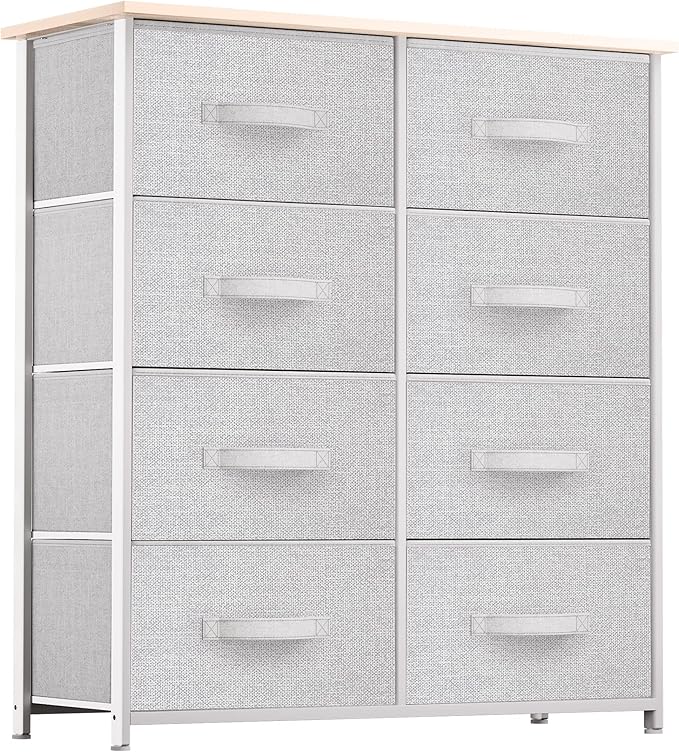 YITAHOME Dresser with 8 Drawers - Fabric Tower for Bedroom, Dresser & Chest of Drawers, Fabric Storage Tower, Organizer Unit for Bedroom, Hallway, Closets