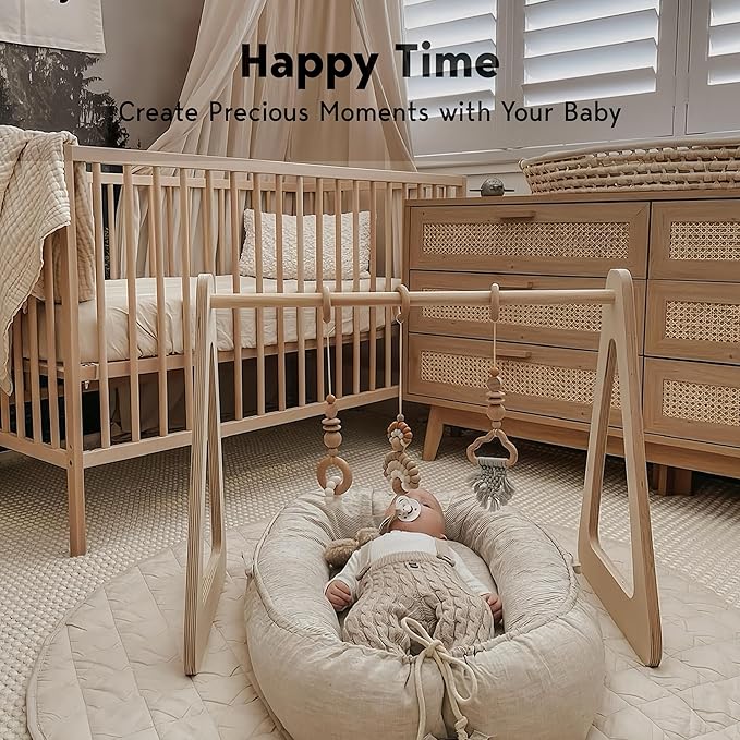 Infant Lounger, Baby Nest Cover for Baby Girls & Boys, Newborn Essentials for Baby 0-12 Months, 100% Cotton Breathable (Fields of Rye, Corduroy)