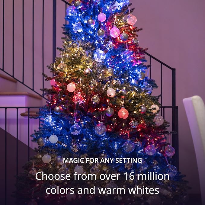 Twinkly App-Controlled 105ft Smart String LED Lights with 400 RGB+W LEDs- WiFi & Bluetooth Connectivity, Sync with Music, Indoor/Outdoor Use (IP44), Compatible with Google Assistant & Amazon Alexa