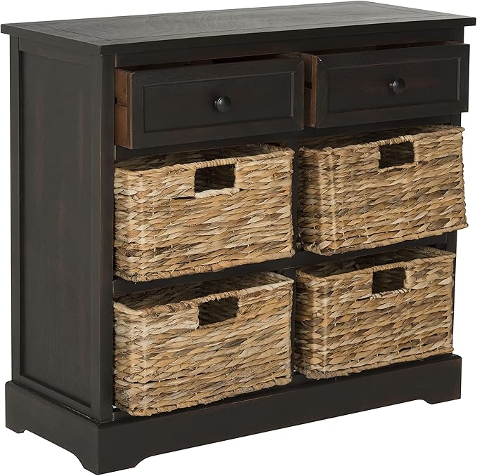 SAFAVIEH American Homes Collection Herman Brown Wicker Basket Storage Unit