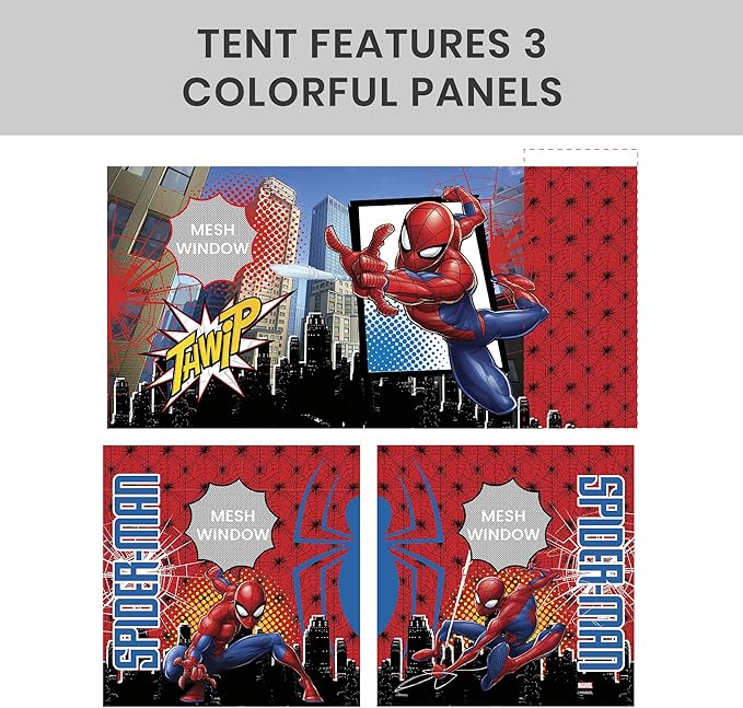 Spider-Man Loft Bed Tent - Curtain Set for Low Twin Loft Bed (Bed Sold Separately) by Delta Children