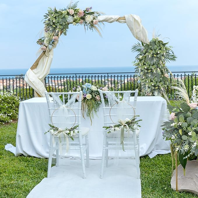 150 Pcs 4 Kinds Mixed Artificial Eucalyptus Leaves Stems Bulk Fake Silver Dollar Eucalyptus Bundle Faux Plants Greenery for DIY Bouquets Floral Arrangement Wedding Engagement Party Decor