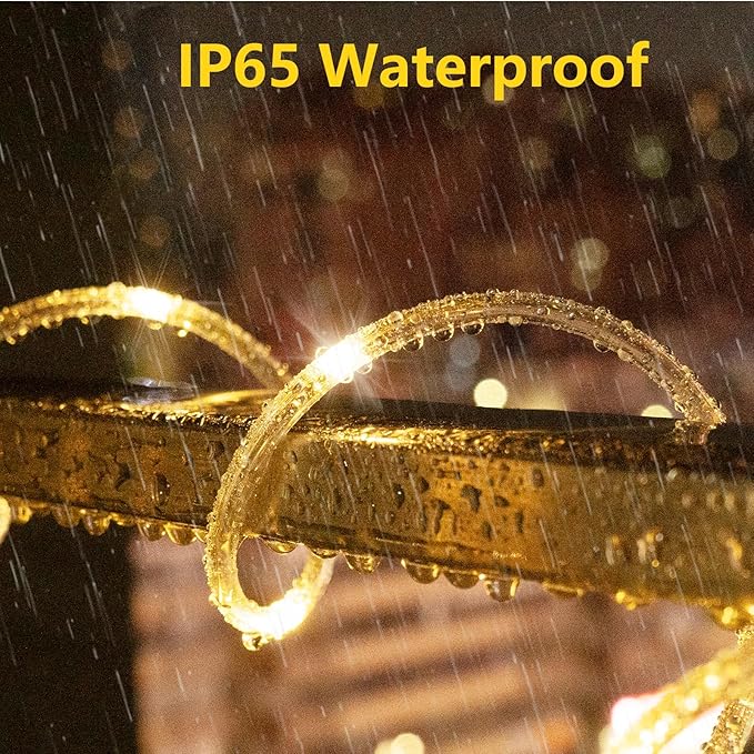 KNONEW 328FT 1000LED Rope Lights for Outside,Outdoor String Lights Waterproof 8 Modes Clear Tube Light for Indoor,Bedroom,Wedding,Garden,Patio,Christmas,Tree,Rv,Holiday Decoration(Warm White)