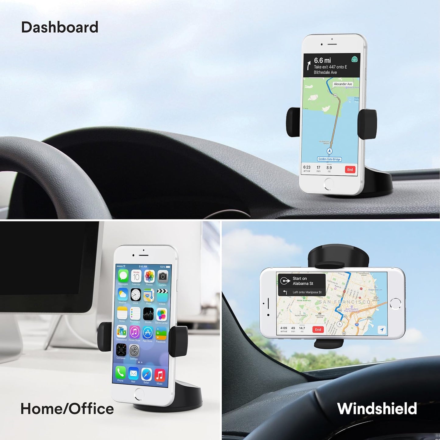 Kenu Airbase Pro Car Phone Mount | for Dashboard and Windshield, Desk Phone Stand, 360 Degree Rotation, Fits Latest