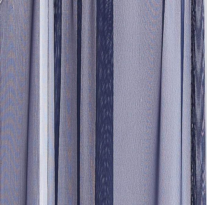LinenZone Navy Window Scarf Valance in 288 Inch Size. Use Window Scarves as Canopy Bed or Backdrop Curtains, Curtain Scarf, or Sheer Fabric for Draping. (Amazing 55 x 288, Navy)