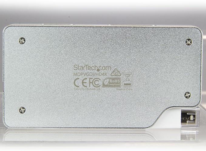 StarTech.com Aluminum Travel A/V Adapter: 3-in-1 Mini DisplayPort to VGA, DVI or HDMI - mDP Adapter - 4K (MDPVGDVHD4K)