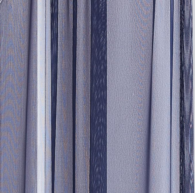 LinenZone Navy Window Scarf Valance in 360 Inch Size. Use Window Scarves as Canopy Bed or Backdrop Curtains, Curtain Scarf, or Sheer Fabric for Draping. (Amazing 55 x 360, Navy)