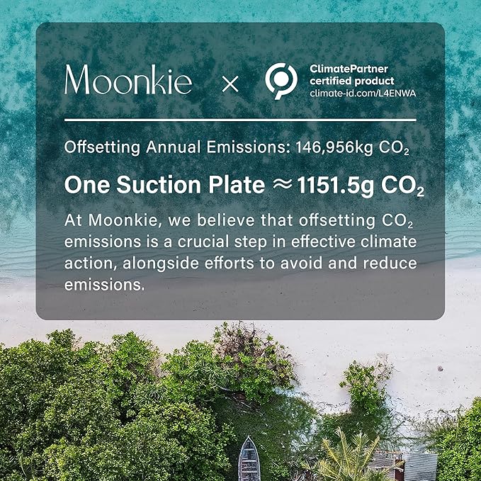 Moonkie Suction Plates for Baby | 100% Silicone BPA-Free Baby Plates with Lids and Food Cover | Divided Design | Microwave and Dishwasher Safe | Toddler Plates 3 Pack