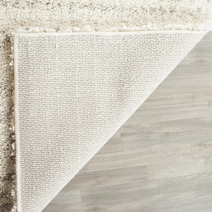 SAFAVIEH Arizona Shag Collection Area Rug - 10' x 14', Ivory & Beige, Moroccan Design, Non-Shedding & Easy Care, 1.6-inch Thick Ideal for High Traffic Areas in Living Room, Bedroom (ASG741A)