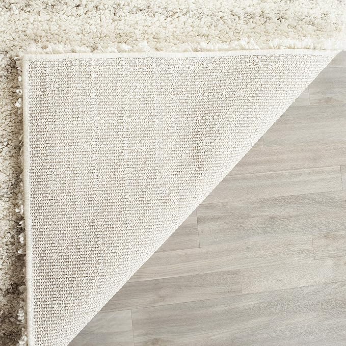 SAFAVIEH Arizona Shag Collection Accent Rug - 2'6" x 4', Ivory & Beige, Moroccan Design, Non-Shedding & Easy Care, 1.6-inch Thick Ideal for High Traffic Areas in Foyer, Living Room, Bedroom (ASG741A)