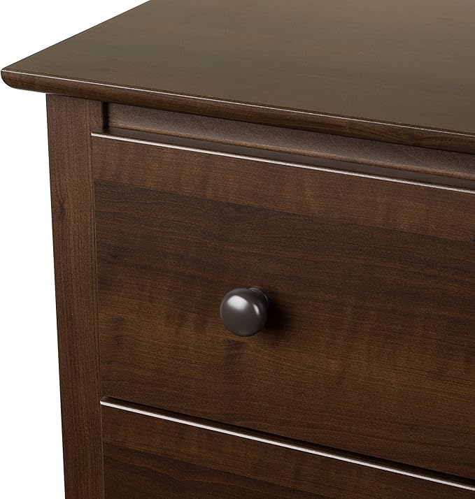 Prepac Sonoma Traditional Tall Nightstand Side Table with 3 Drawers, Functional Tall 3-Drawer Bedside Table 16" D x 23" W x 29" H, Espresso, EDC-2403